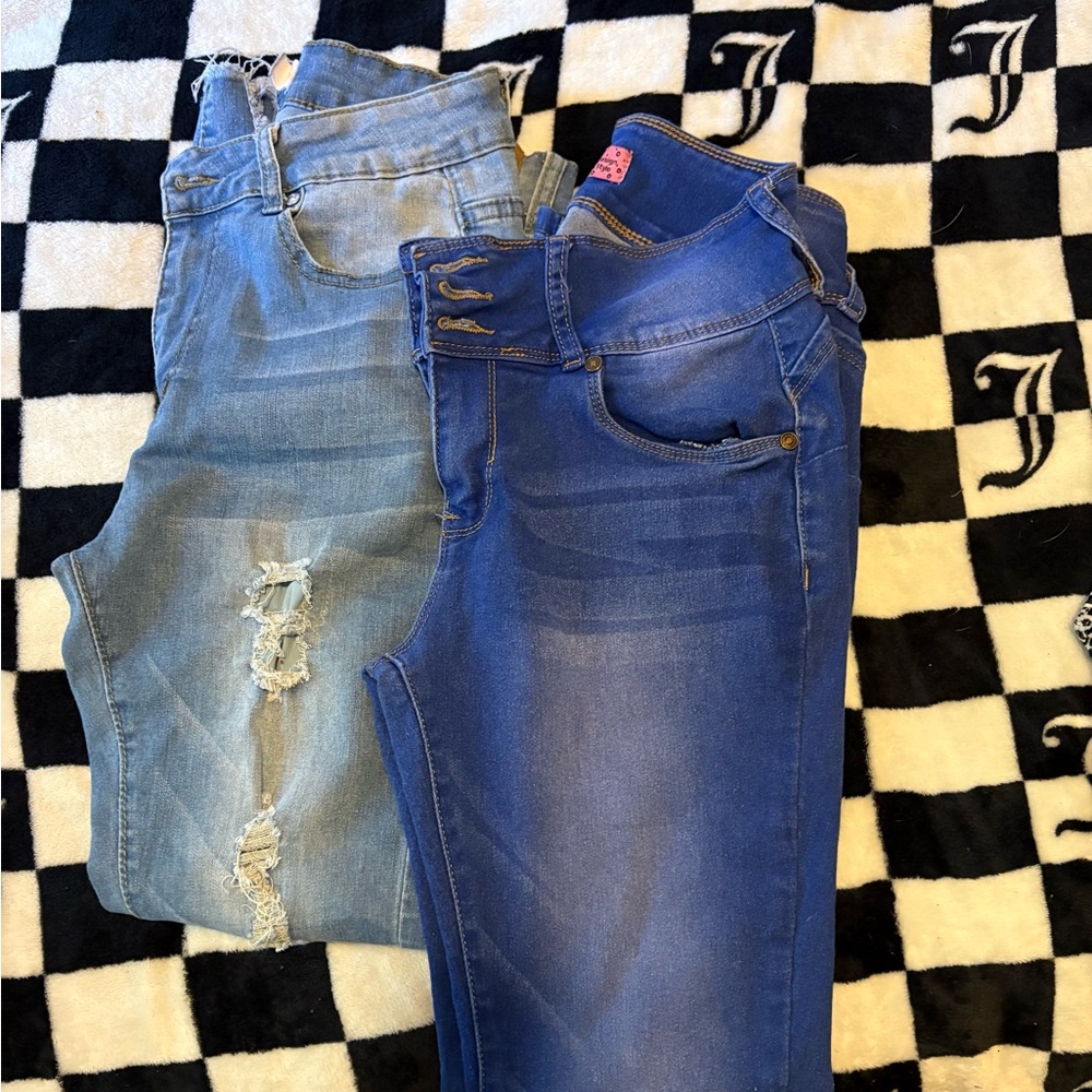 Stylish Blue and Light Blue Women's Jeans